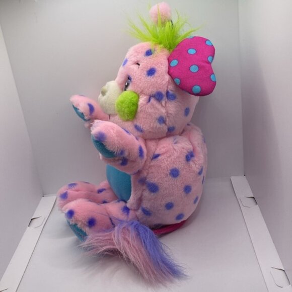 Popples Polka Dottie 12” Plush Doll Ball Stuffed Animal Pink Purple Dots - Picture 5 of 13